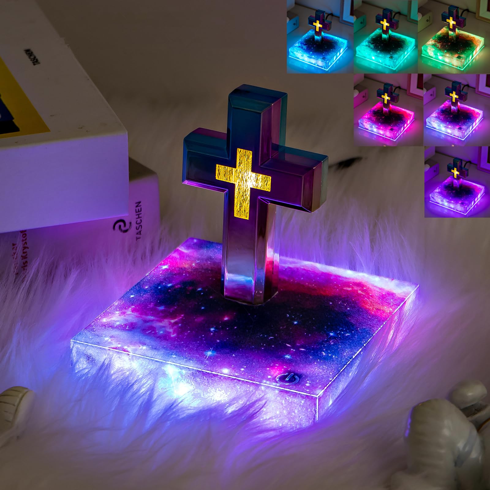 FLYSWITCH Magnetic Levitating Cross Lamp Floating Jesus Light